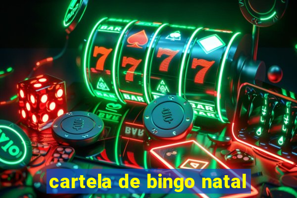 cartela de bingo natal